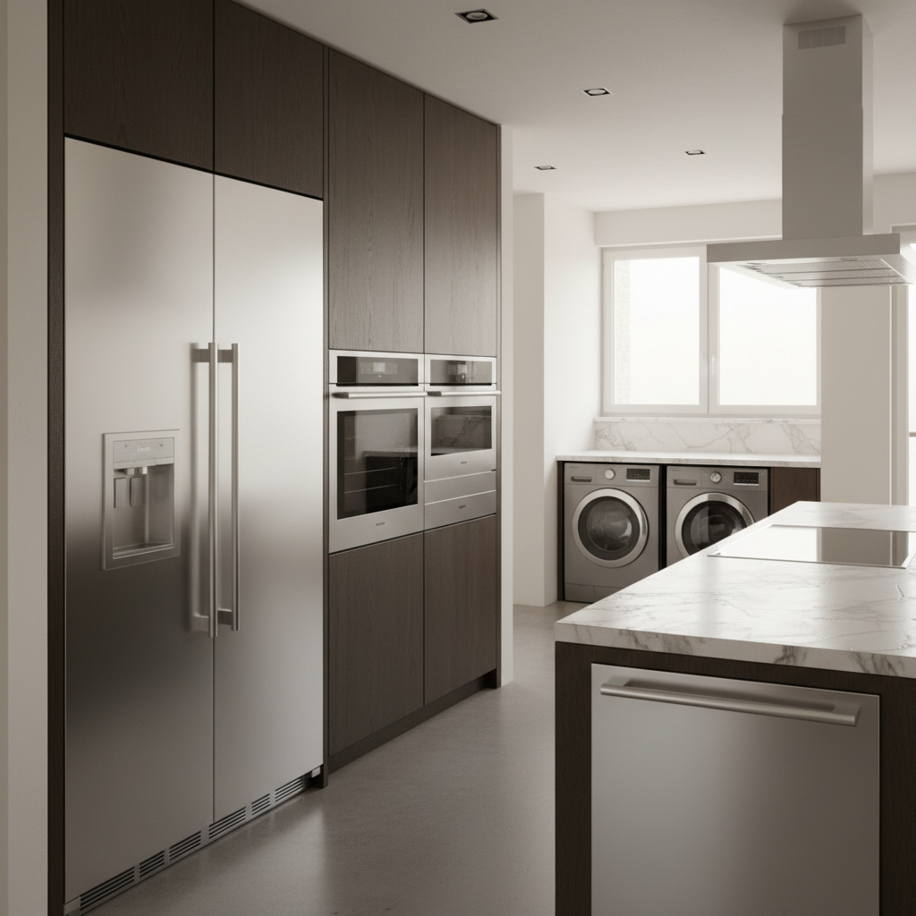 Premium home appliances in a luxury residential environment